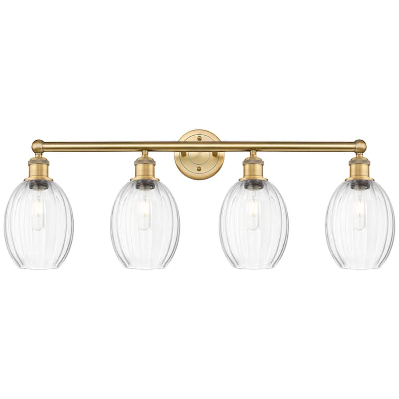Innovations Lighting 616-4W-13-34 Preston Vanity Preston 4 Light 34" - Brushed Brass / Clear