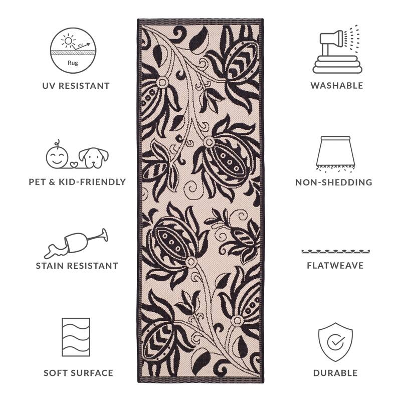 SAFAVIEH Courtyard Nasima Indoor/ Outdoor Patio Backyard Rug