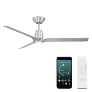 Smooth Indoor or Outdoor 3-Blade 52in Smart Ceiling Fan