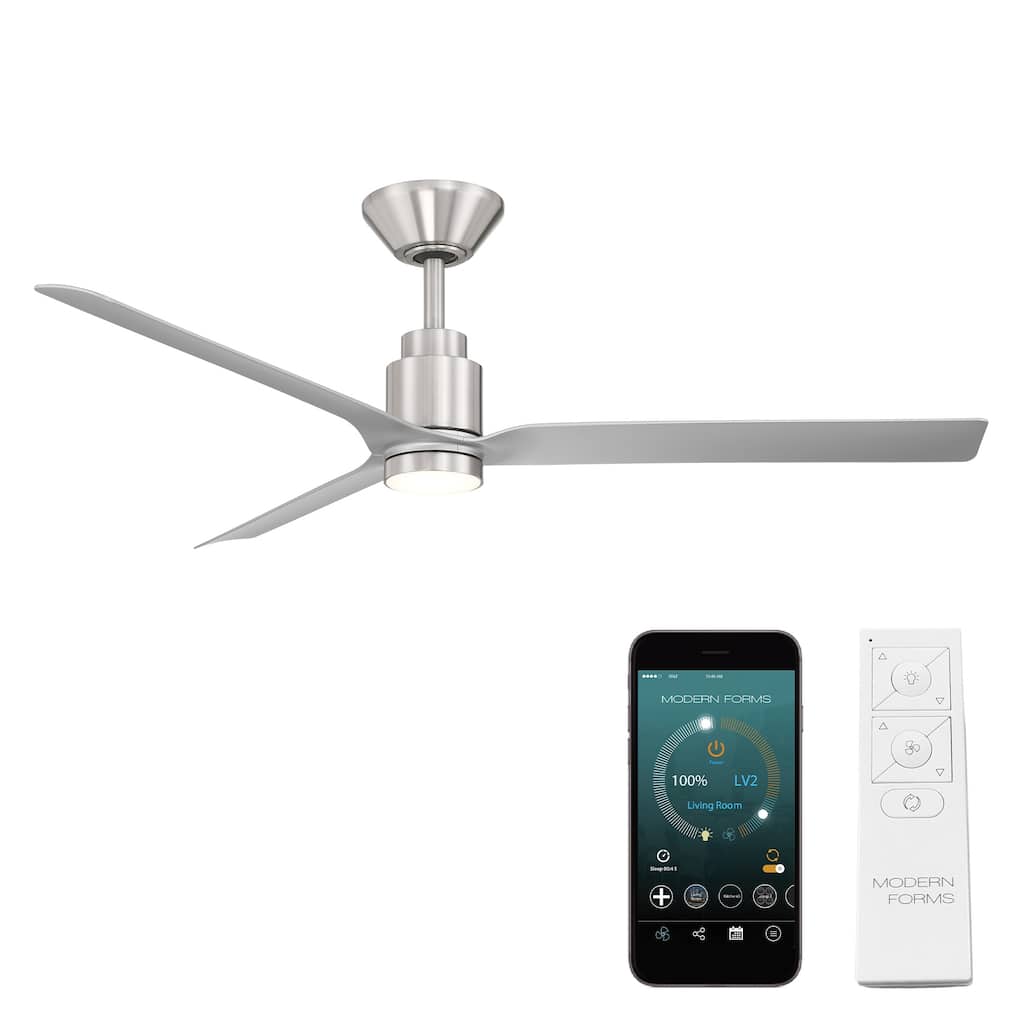 Smooth Indoor or Outdoor 3-Blade 52in Smart Ceiling Fan