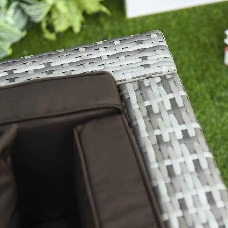7PCS Weatherproof PE Rattan Patio Set, Sectional Storage