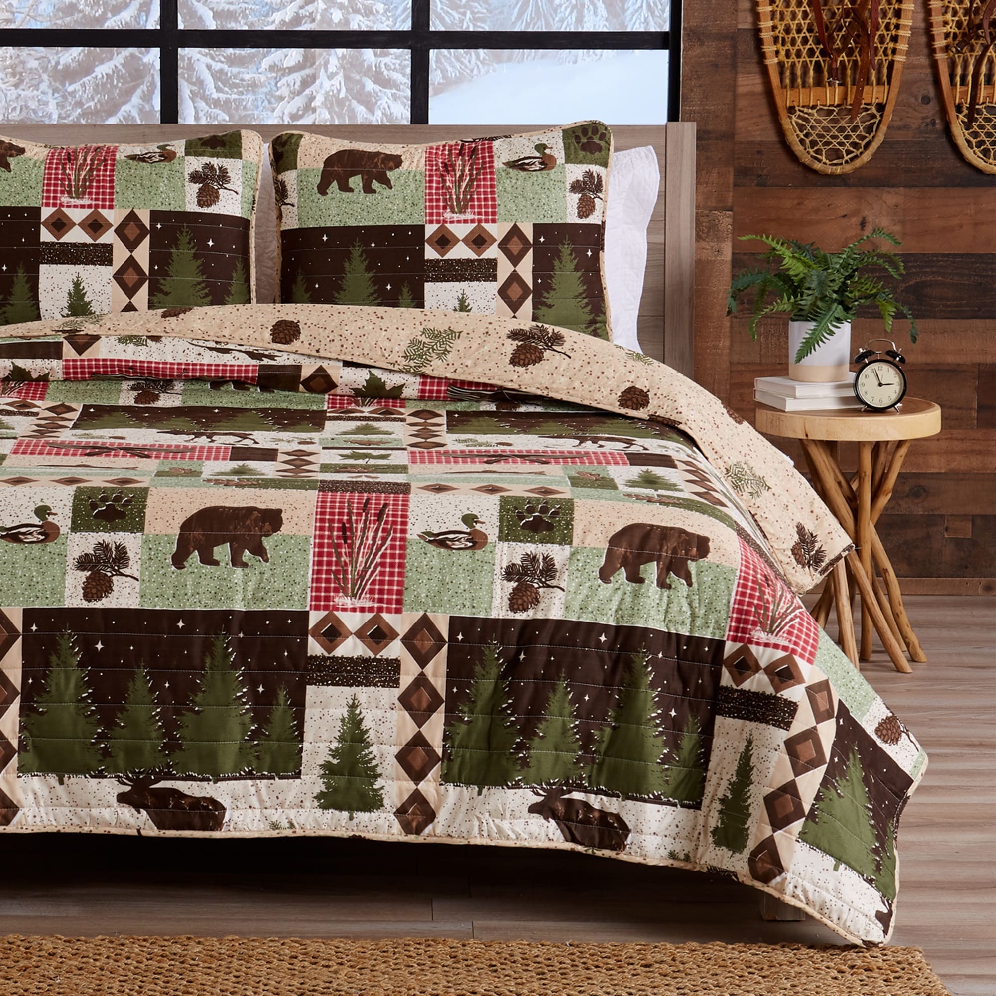 Red/Black Rustic Quilt Coverlet Bed Set Stonehurst Collection. Lodge Bedspread Twin Size Quilt with 1 Sham Cabin 2-Piece Reversible All Season Quilt Set Red/Black Rustic Quilt Coverlet Bed Set Stonehurst Collection. Lodge Bedspread Twin Size Quilt with 1 Sham Cabin 2-Piece Reversible All Season Quilt Set