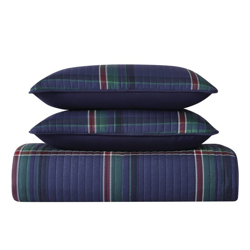 Truly Soft Bronson Plaid Quilt Set