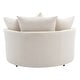 preview thumbnail 52 of 57, Roomfitters Modern 360° Swivel Barrel Chair with Hidden Storage Ottoman, Chenille Upholstery and Four Pillows