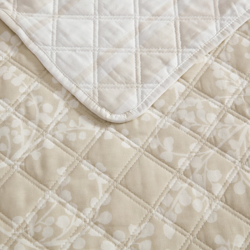 Martha Stewart Cotton Quilted Throw Blanket