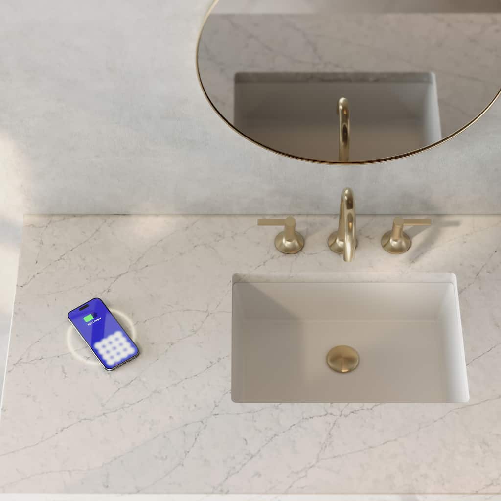 Marcello 48" Single Vanity, Chestnut w/FreePower Wireless Charger