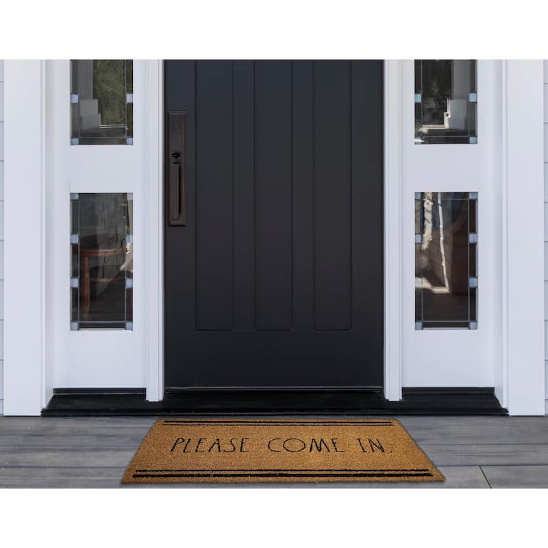Rae Dunn Eviromentally Friendly Coir Welcome Mat - 24" x 36"