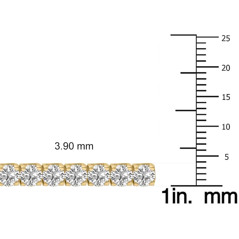 Marquee 10 Carat TW Lab Grown Diamond Tennis Bracelet in 14K Yellow Gold