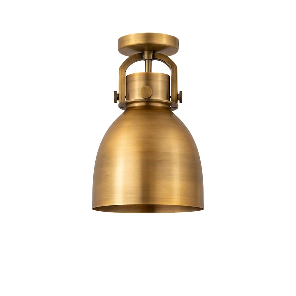 Innovations Lighting Newton Metal Bell - 1 Light 8" Flush Mount