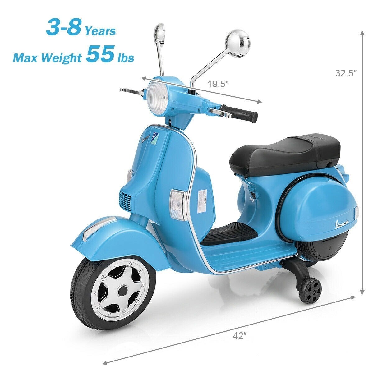 vespa primavera 6v electric ride on scooter