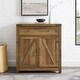 preview thumbnail 14 of 37, Middlebrook 30-inch Rustic Barn Door Accent Cabinet Rustic Oak