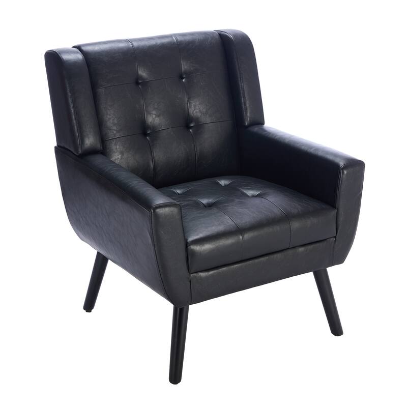 20.4'' Seat Wide Accent Chair with Tufted Back,Upholstered Armchairs for Living Room
