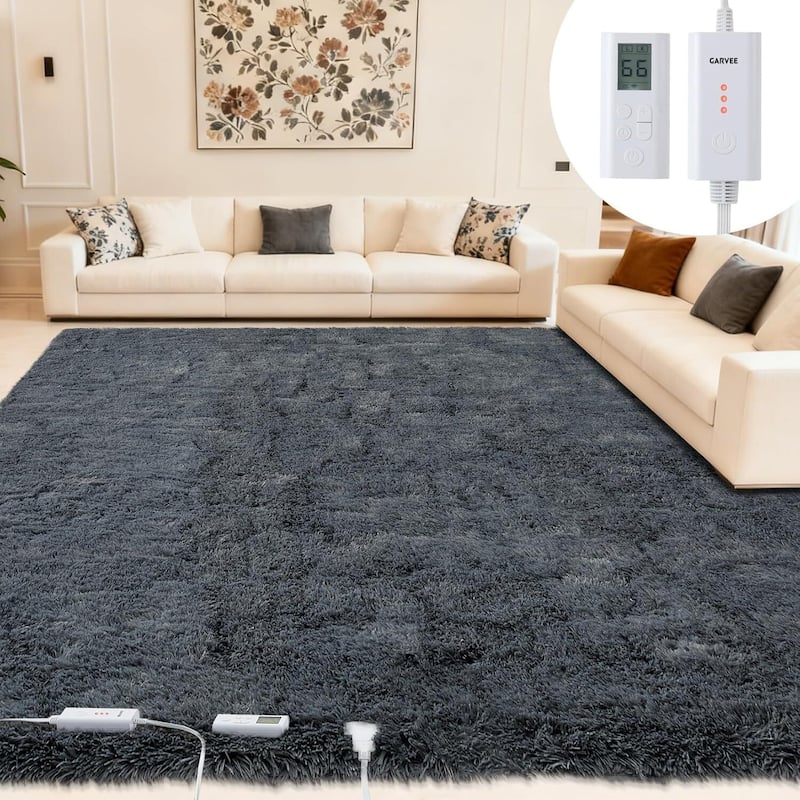 8x10 ft Wired Electric Heated Rug, Floor Mat for Living Room Bedroom