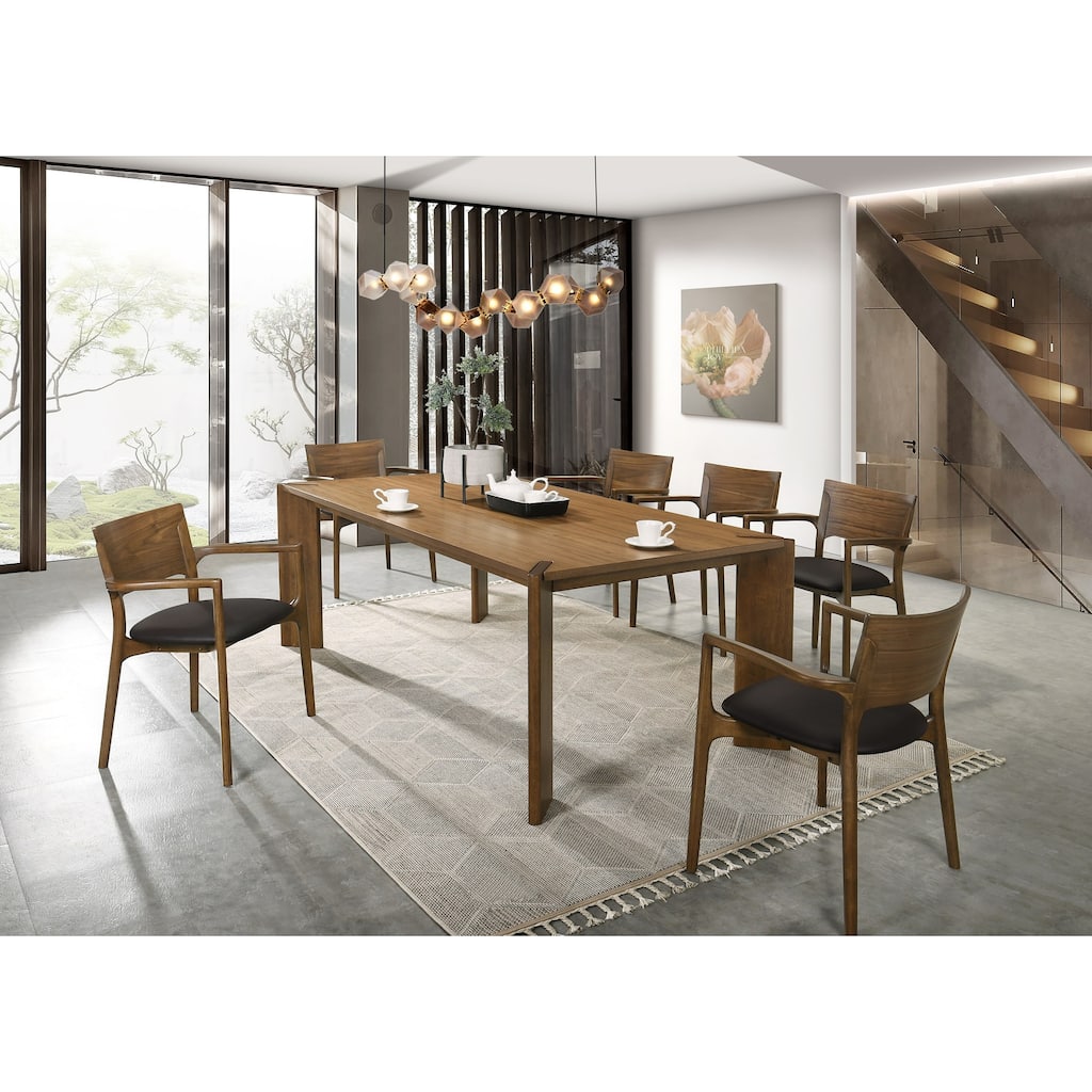 Modrest Edelman Mid-Century Modern Walnut Dining Table