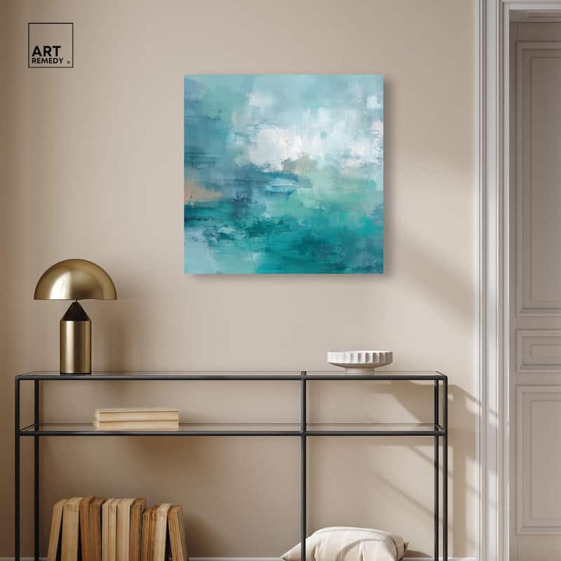 Green Blue II Canvas by Art Remedy, Gallery Wrapped