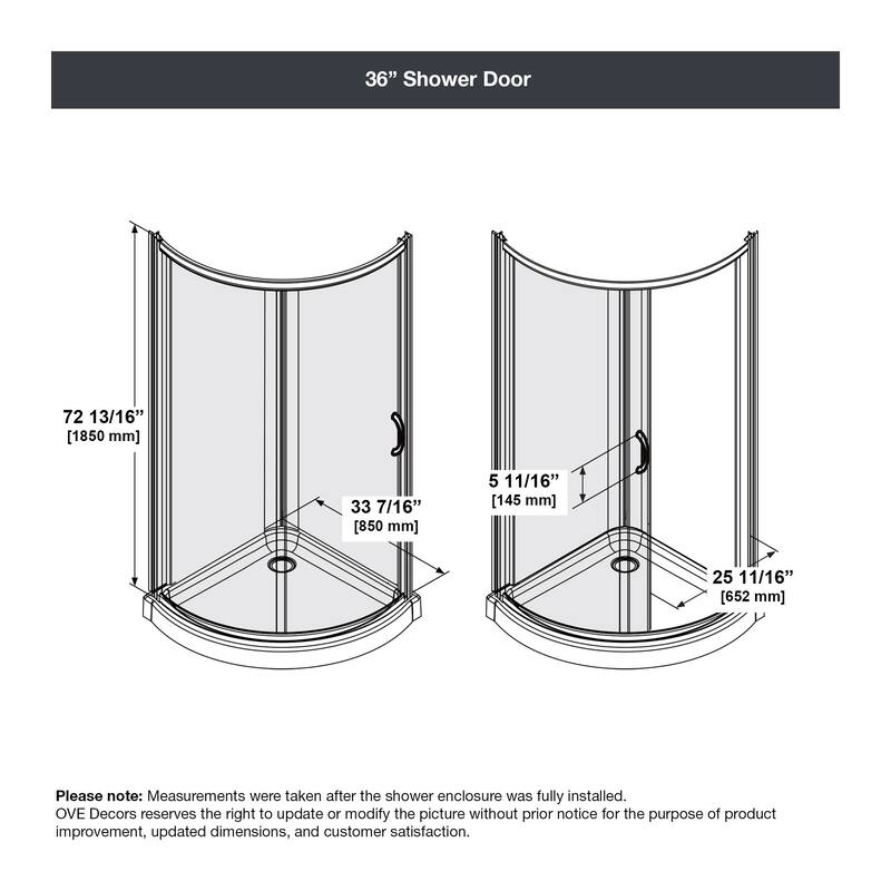 OVE Decors Breeze Corner Shower Sliding Door with Base and Clear