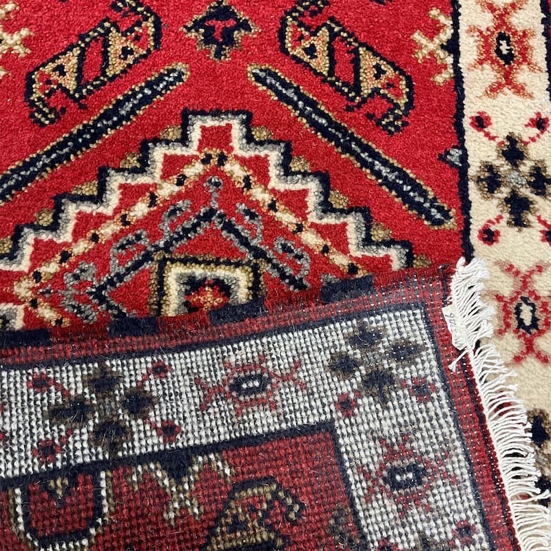 HERAT ORIENTAL Handmade Kazak Wool Rug - 2'2" x 4'1"