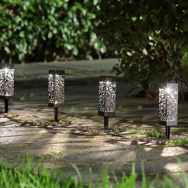 Outdoor Solar Garden Lights Outdoor Waterproof Landscape Light Garden Lamp Wireless LED Decoration Solar Patio Pathways Lawn 6 Pieces