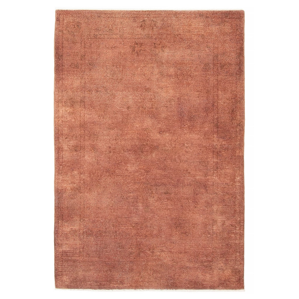 ECARPETGALLERY Hand-knotted Vibrance Brown Wool Rug - 4'4 x 6'8
