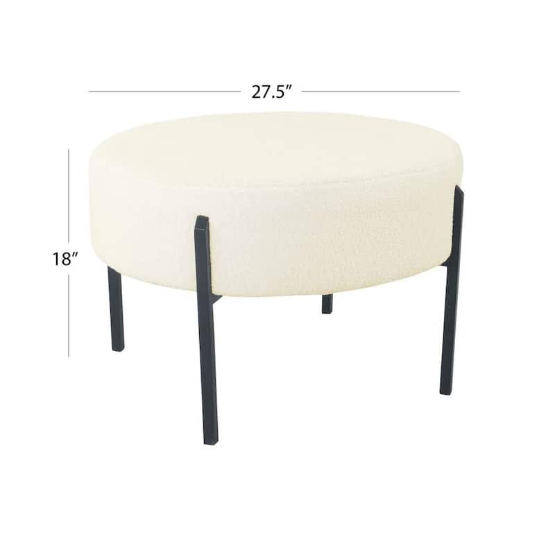 HomePop Modern Round Ottoman