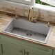 preview thumbnail 2 of 82, Karran Drop-In Quartz 33 in. 1-Hole Single Bowl Kitchen Sink Kit
