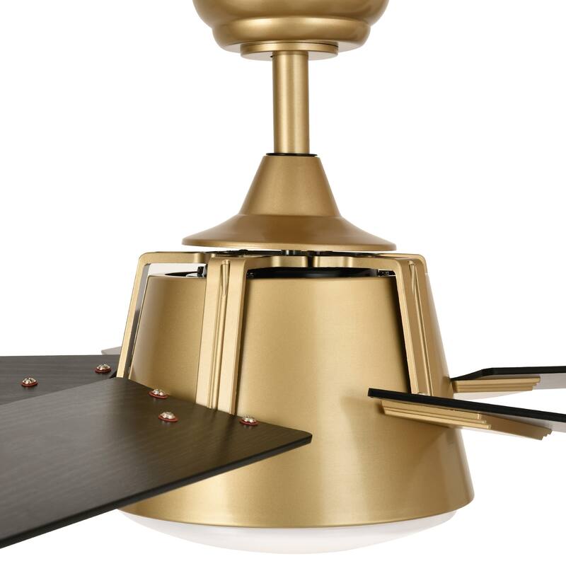 52 Inch Modern Ceiling Fan With Light And Wall Switch Remote