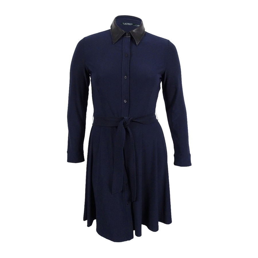 plus size navy shirt dress