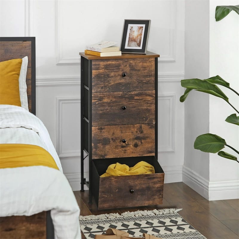 Dresser for Bedroom, Fabric Dresser with 4 Drawers