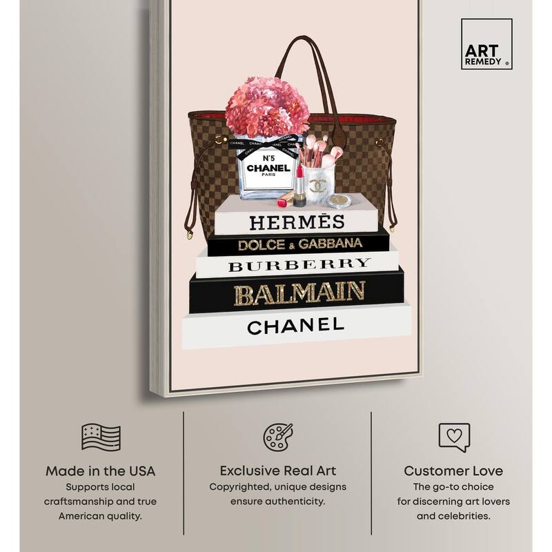 Pretty Spring Time Books Glam Canvas by Art Remedy