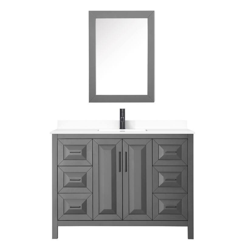Wyndham Collection Daria 48" Free Standing Single Basin Vanity Set