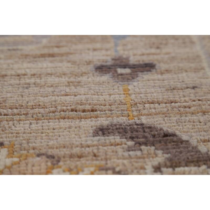 Hand Knotted Oriental 100% Wool Carpet Transitional All-Over Beige & Ivories Oushak Area Rug - 10' 0'' X 8' 2''