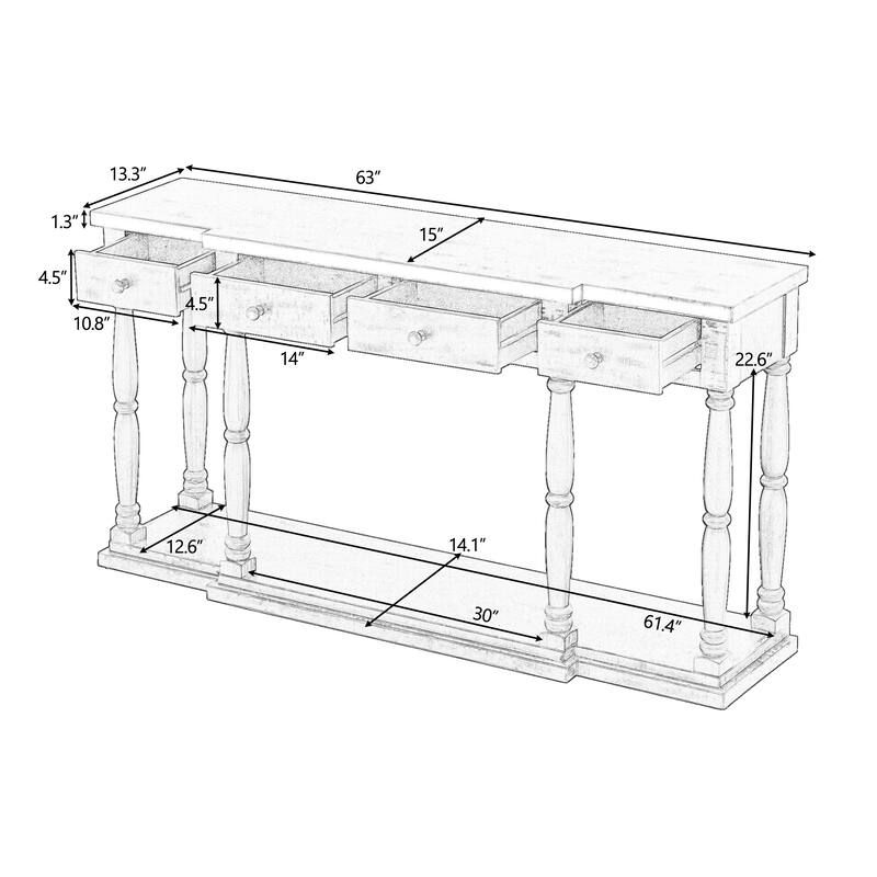 Modern Country Style Console Table for Hallways, Living Rooms, and Bedrooms