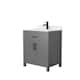 Option Dark Gray, Black Trim, Carrara Cultured Marble Top