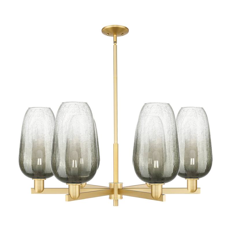 Innovations Lighting Downtown Urban - Brookhaven Flute - 6 Light 24" Stem Hung Chandelier