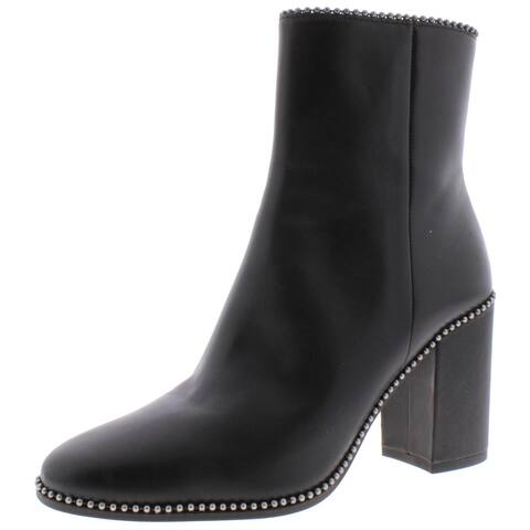 Coach Womens Drea Booties Leather Beaded - Black