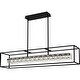 preview thumbnail 2 of 8, Dazzle Integrated LED Matte Black Linear Chandelier