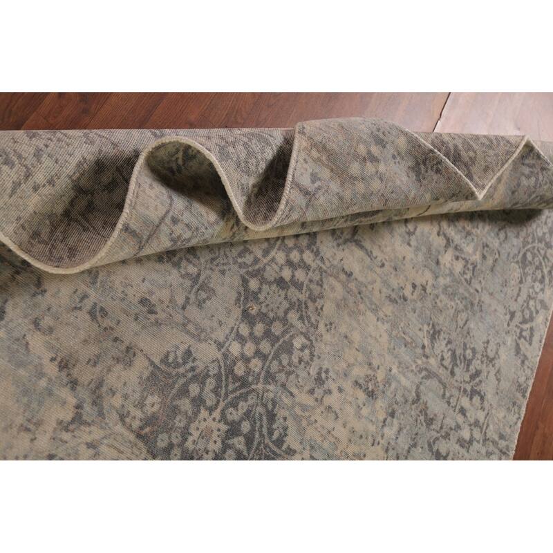 All-Over Abstract Area Rug Handmade Wool Carpet - 5'4"x 7'8"