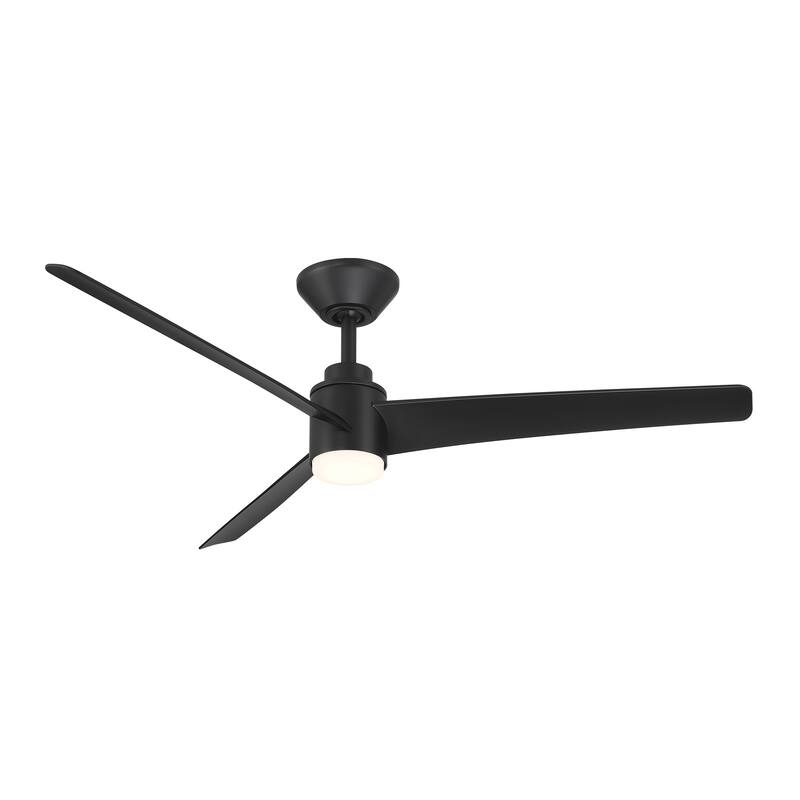 Novelle Indoor or Outdoor 3-Blade 52in Smart Ceiling Fan - 52 Inches - Matte Black