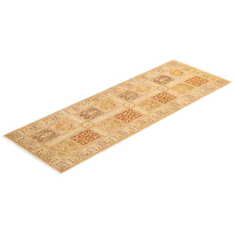 Overton Handknotted Wool Traditional Oriental Ivory Runner