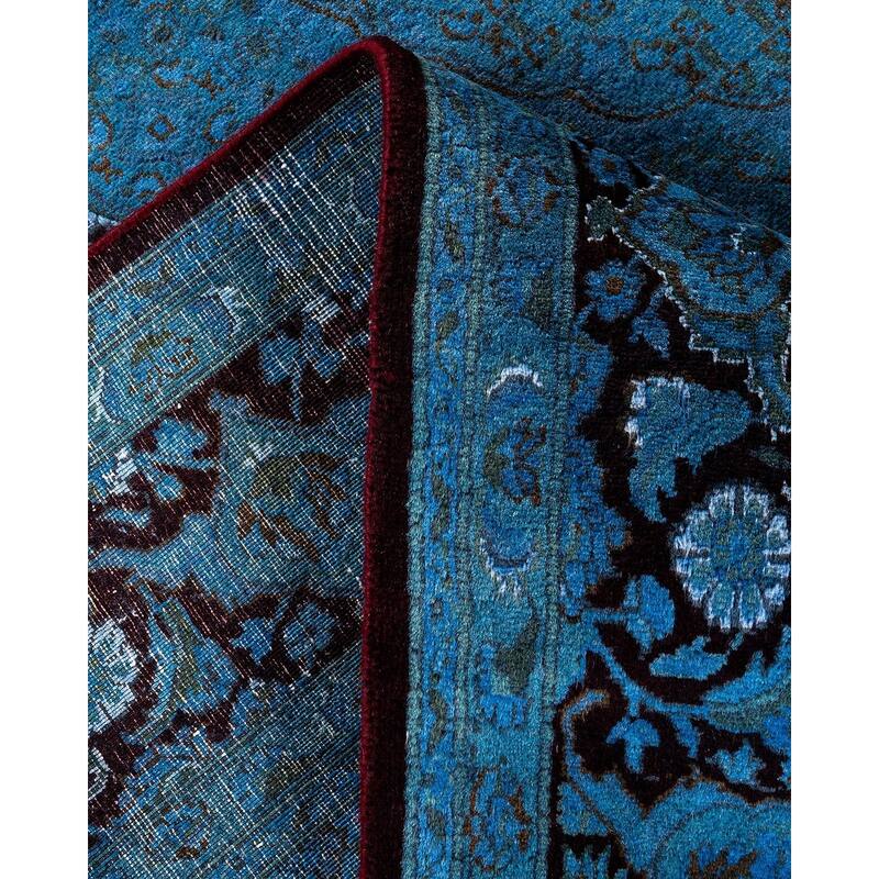 Fine Vibrance, One-of-a-Kind Hand-Knotted Area Rug - Gray, 6' 8" x 9' 10" - 6' 8" x 9' 10"