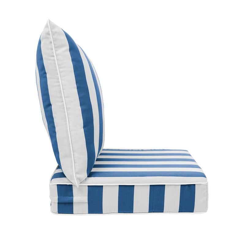 Sherry Kline Indoor/Outdoor Cabana Stripe Deep Seat Cushion (Seat & Back)