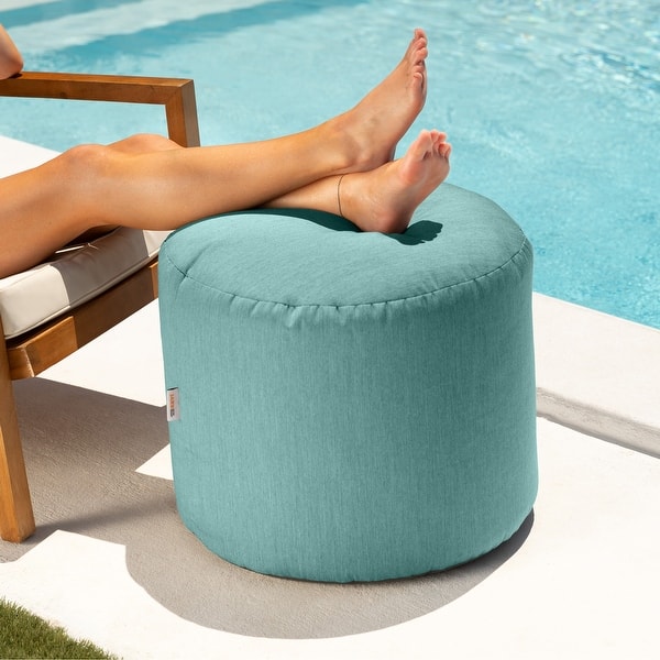 Jaxx Sunbrella Patio Bean Bag Pouf Ottoman - Breeze