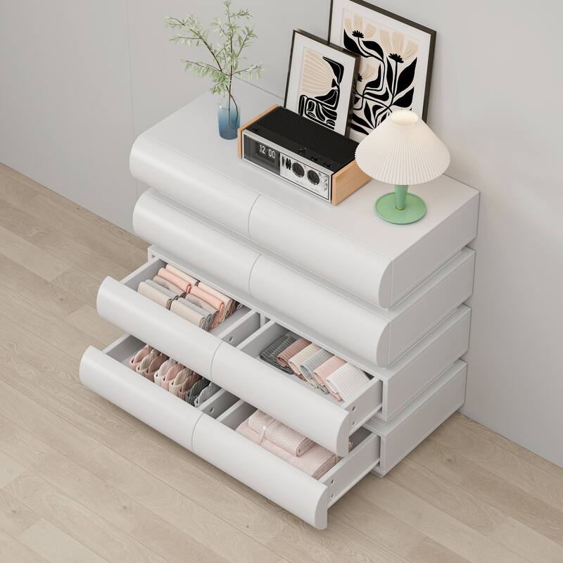 Modern 6/8 Drawer Dresser Chest without Handle