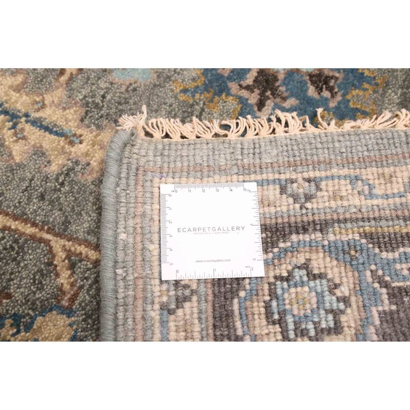 ECARPETGALLERY Hand-knotted Finest Agra Jaipur Teal Wool Rug - 5'3 x 8'4