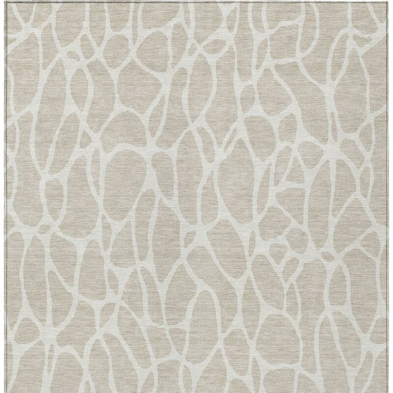 HomeRoots Geometric Transitional Rectangle Outdoor Rug