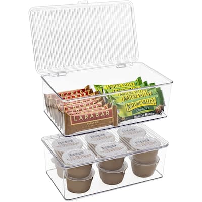 Sorbus Food Storage Containers with Lids, Kitchen Pantry & Fridge Organizer Bins