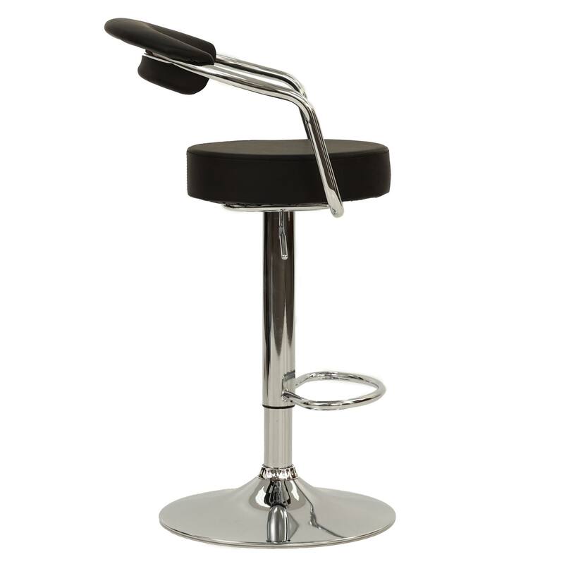 Poundex Swivel Metal Frame Adjustable Barstool