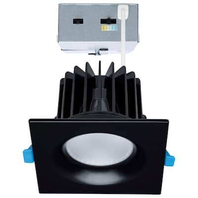 16/20/24 Watt LED Remote Driver Downlight 27K/30K/35K/40K/50K CCT Field Selectable Square Black