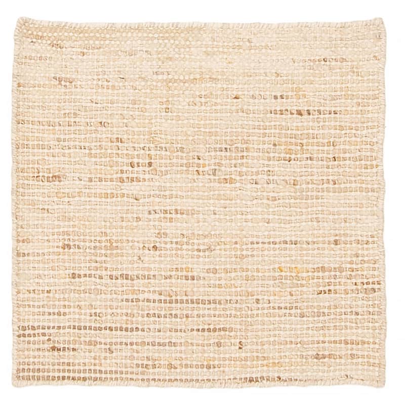 ECARPETGALLERY Braid weave Sienna Beige Wool Rug - 2'1 x 2'0 - Beige - 2'1 x 2'0