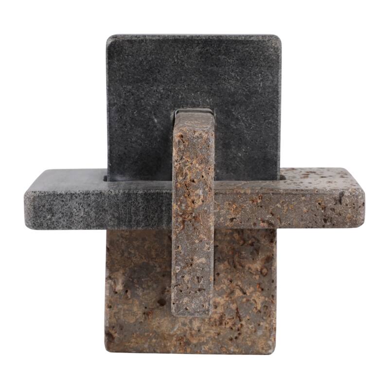 Modern Marble Travertine Knot Sculpture